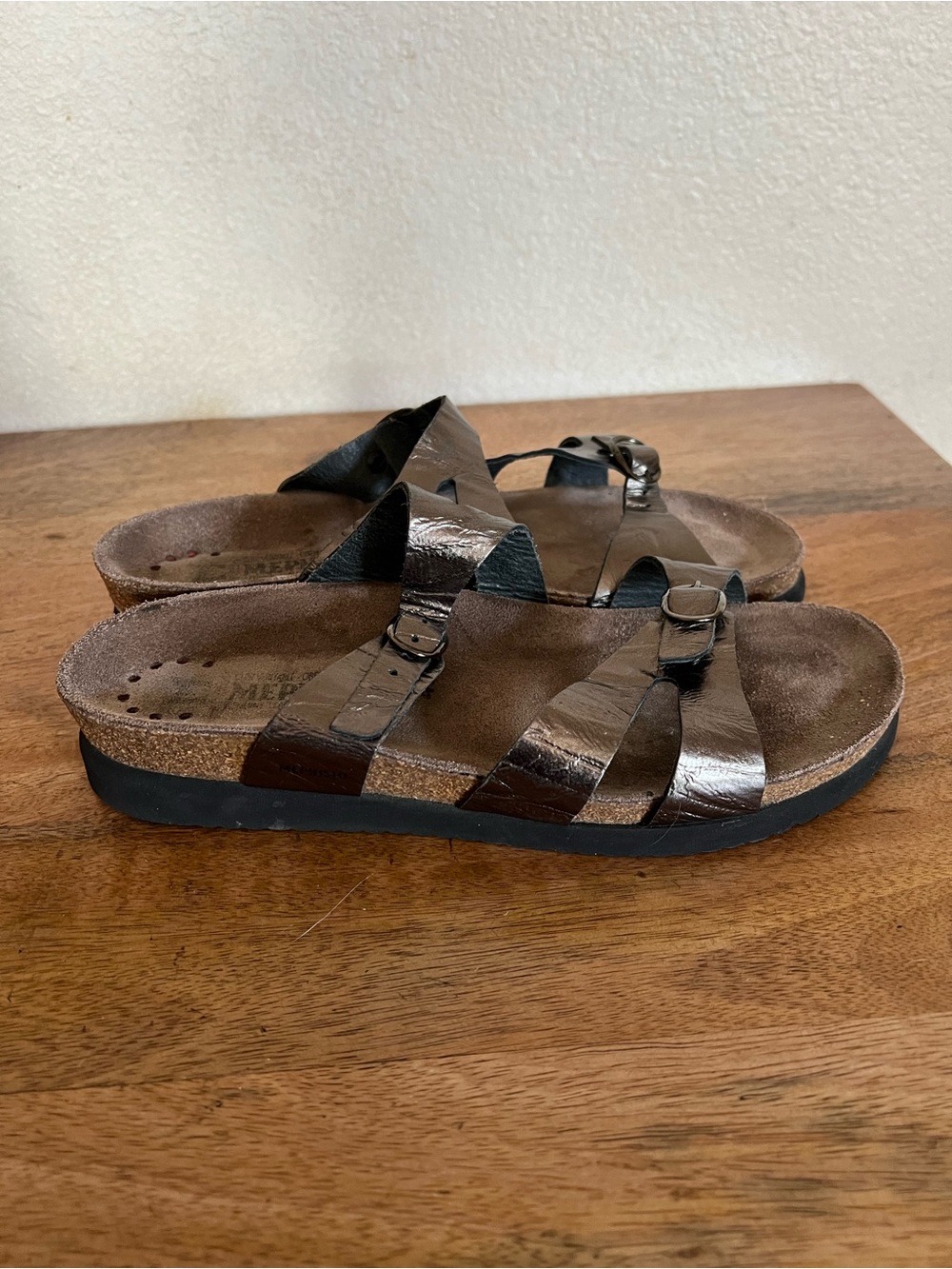 Mephisto‎ Hannel Sandals Sz EUR 40 Metallic Silver